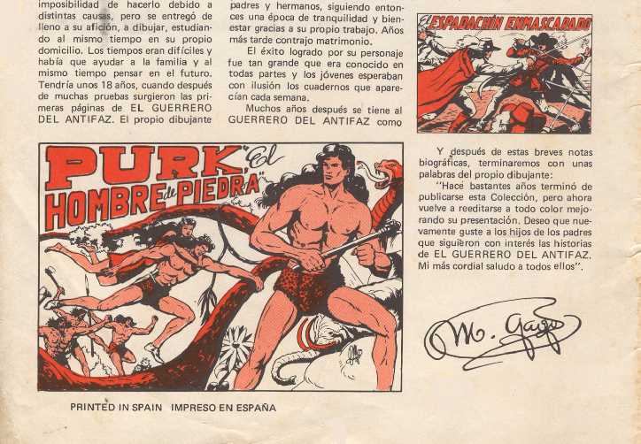 EL GUERRERO DEL ANTIFAZ. ALMANAQUE 1973