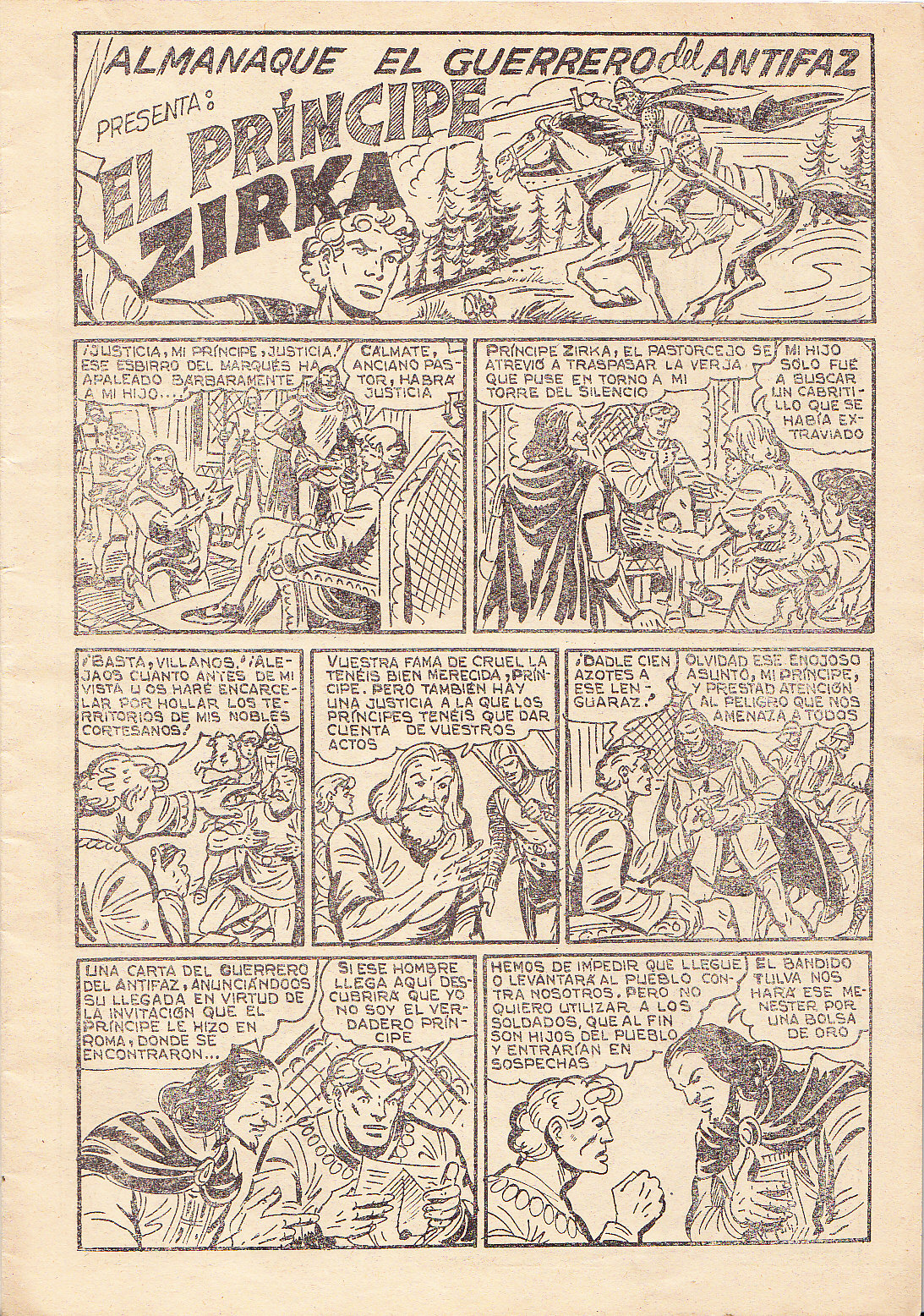 EL GUERRERO DEL ANTIFAZ. ALMANAQUE 1955