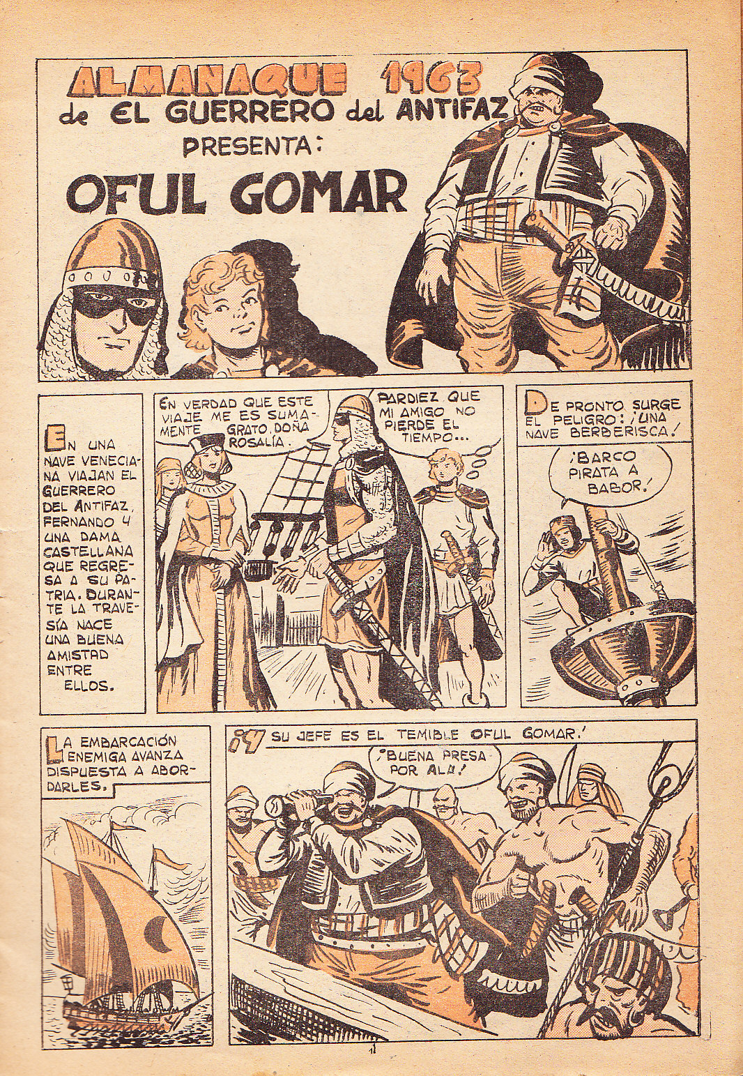 EL GUERRERO DEL ANTIFAZ. ALMANAQUE 1963