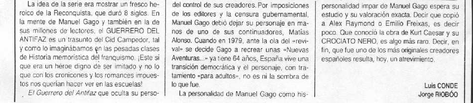 GRAN AVENTURERO REGALA EL GUERRERO DEL ANTIFAZ N�1. IMAGEN CORTESIA DE MI AMIGO JAVIER SELVA DE BARCELONA