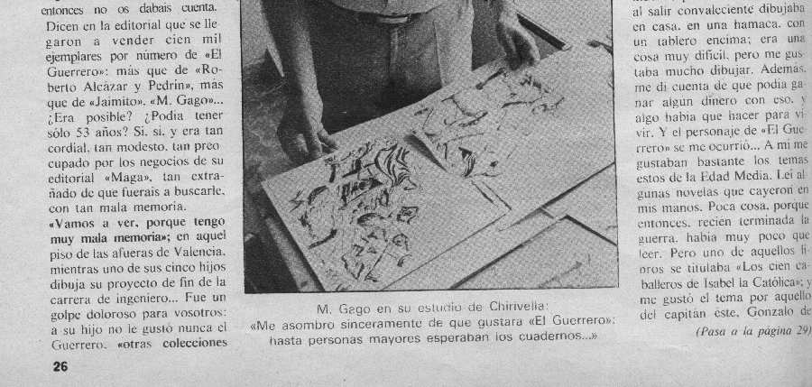 EL GUERRERO DEL ANTIFAZ EN LA GACETA ILUSTRADA 18-01-1981
