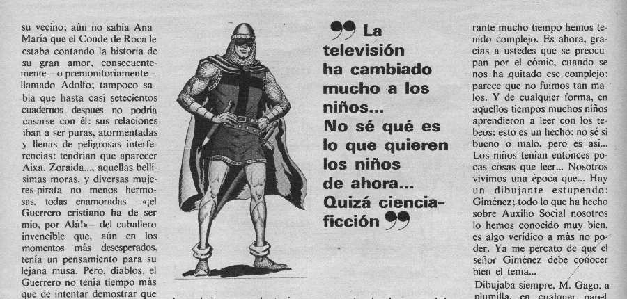 EL GUERRERO DEL ANTIFAZ EN LA GACETA ILUSTRADA 18-01-1981