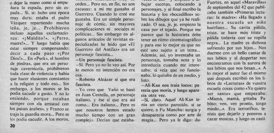 EL GUERRERO DEL ANTIFAZ EN LA GACETA ILUSTRADA 18-01-1981