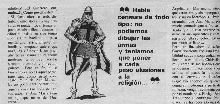 EL GUERRERO DEL ANTIFAZ EN LA GACETA ILUSTRADA 18-01-1981