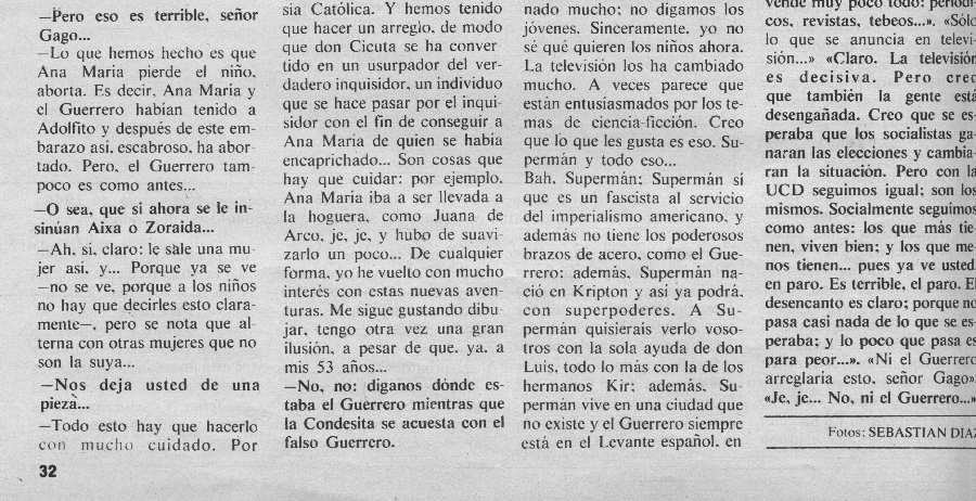 EL GUERRERO DEL ANTIFAZ EN LA GACETA ILUSTRADA 18-01-1981