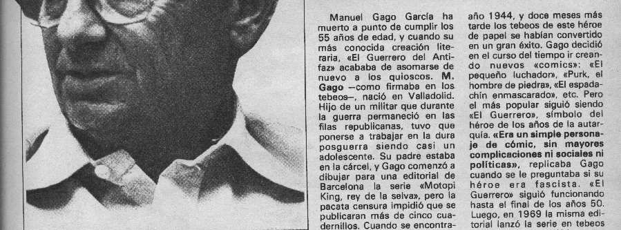 EL GUERRERO DEL ANTIFAZ EN LA GACETA ILUSTRADA 18-01-1981