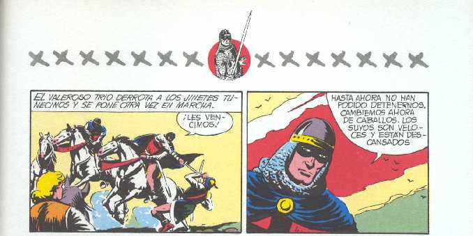 EL GUERRERO DEL ANTIFAZ. EJEMPLO DE PORTADA INTERIOR DE EDITORIAL ANDALUCIA