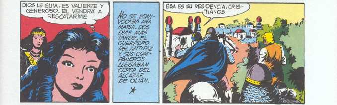 EL GUERRERO DEL ANTIFAZ. EJEMPLO DE PORTADA INTERIOR DE EDITORIAL ANDALUCIA