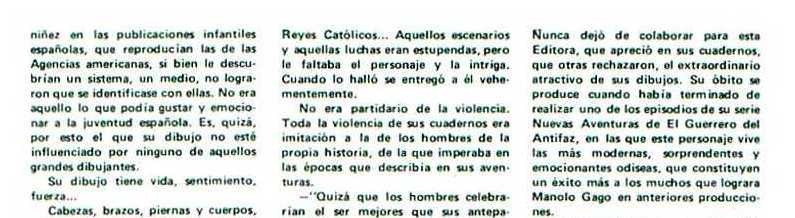 NUEVAS AVENTURAS DE EL GUERRERO DEL ANTIFAZ 110. DESPEDIDA A MANUEL GAGO. IMAGENES DE MI AMIGO CASTO CORREA DE VIGO