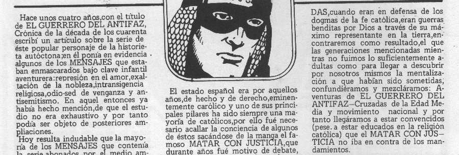 EL GUERRERO DEL ANTIFAZ EN WENDIGO