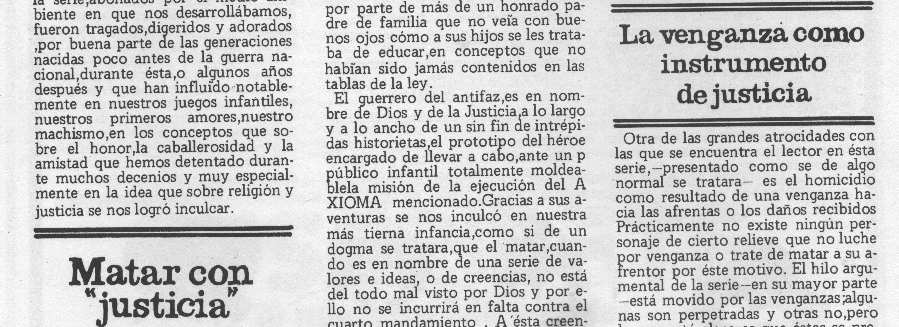 EL GUERRERO DEL ANTIFAZ EN WENDIGO